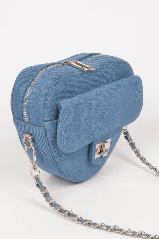 NOHO Heart Denim Crossbody - New Collection Los Angeles - BYMANYC ® New York-0