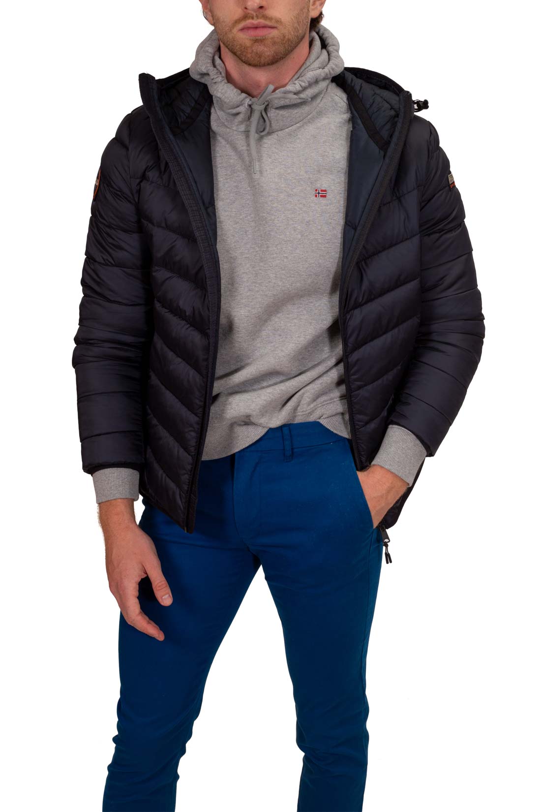 NAPAPIJRI - Men's winter Balis Hood sweatshirt  - Size XL-3