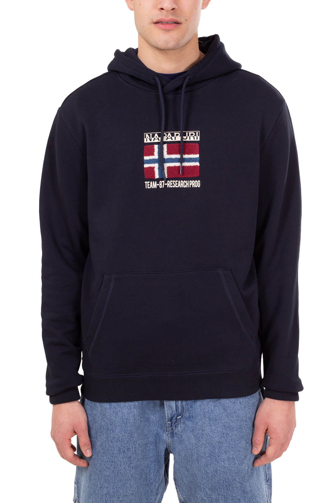 NAPAPIJRI - Men's contrast texture logo hoodie  - Size L-21