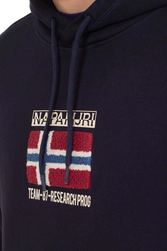 NAPAPIJRI - Men's contrast texture logo hoodie  - Size L-20