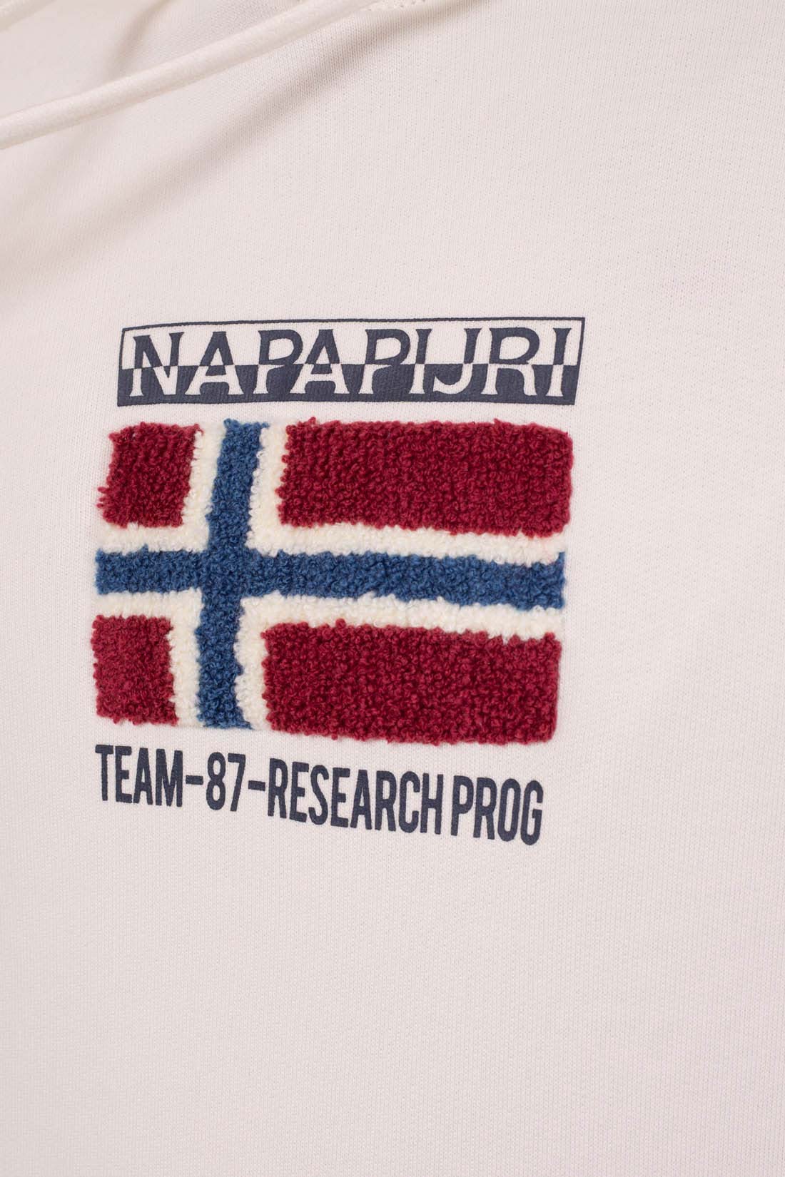 NAPAPIJRI - Men's contrast texture logo hoodie  - Size L-0