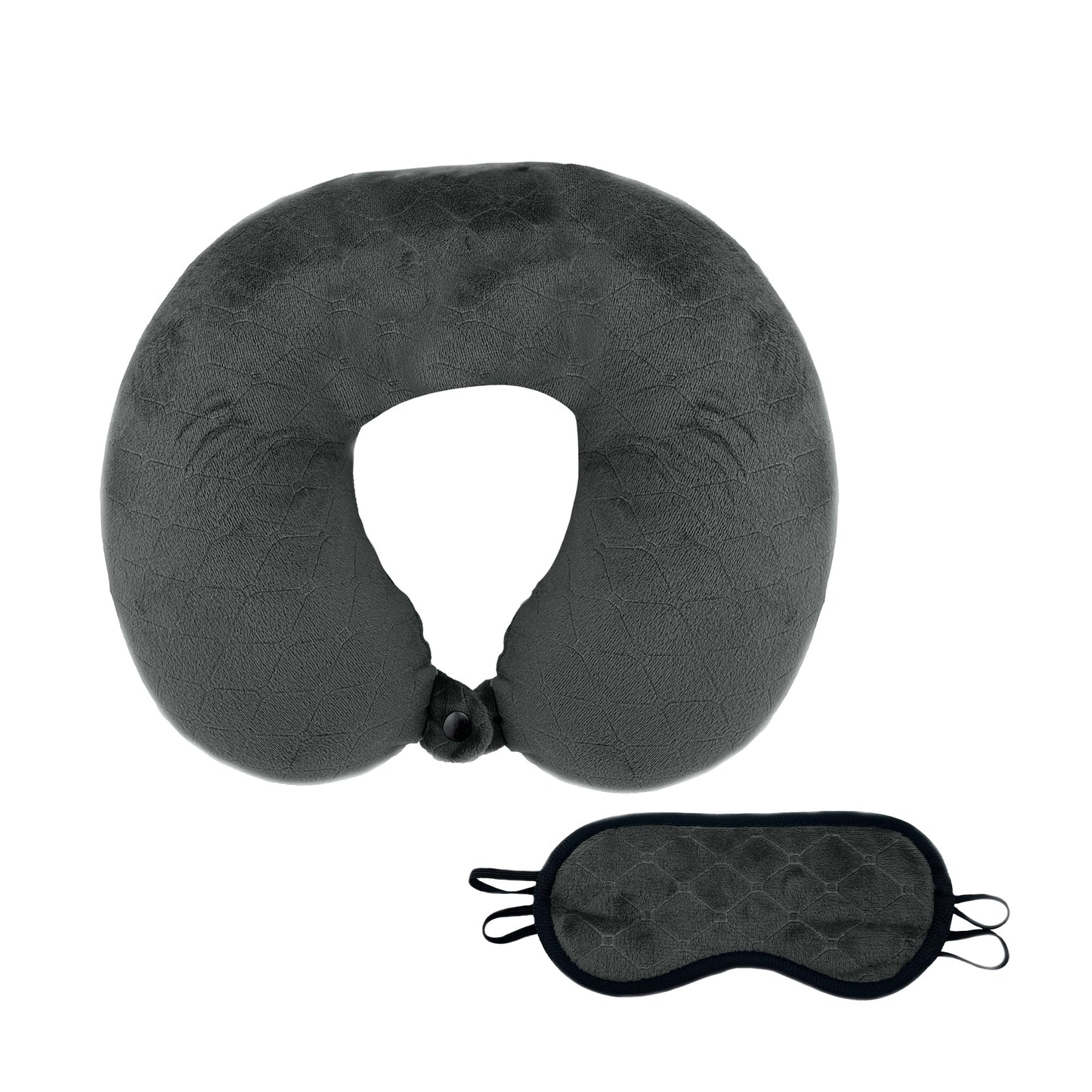 Memory Foam Travel Pillow with Sleep Mask-4