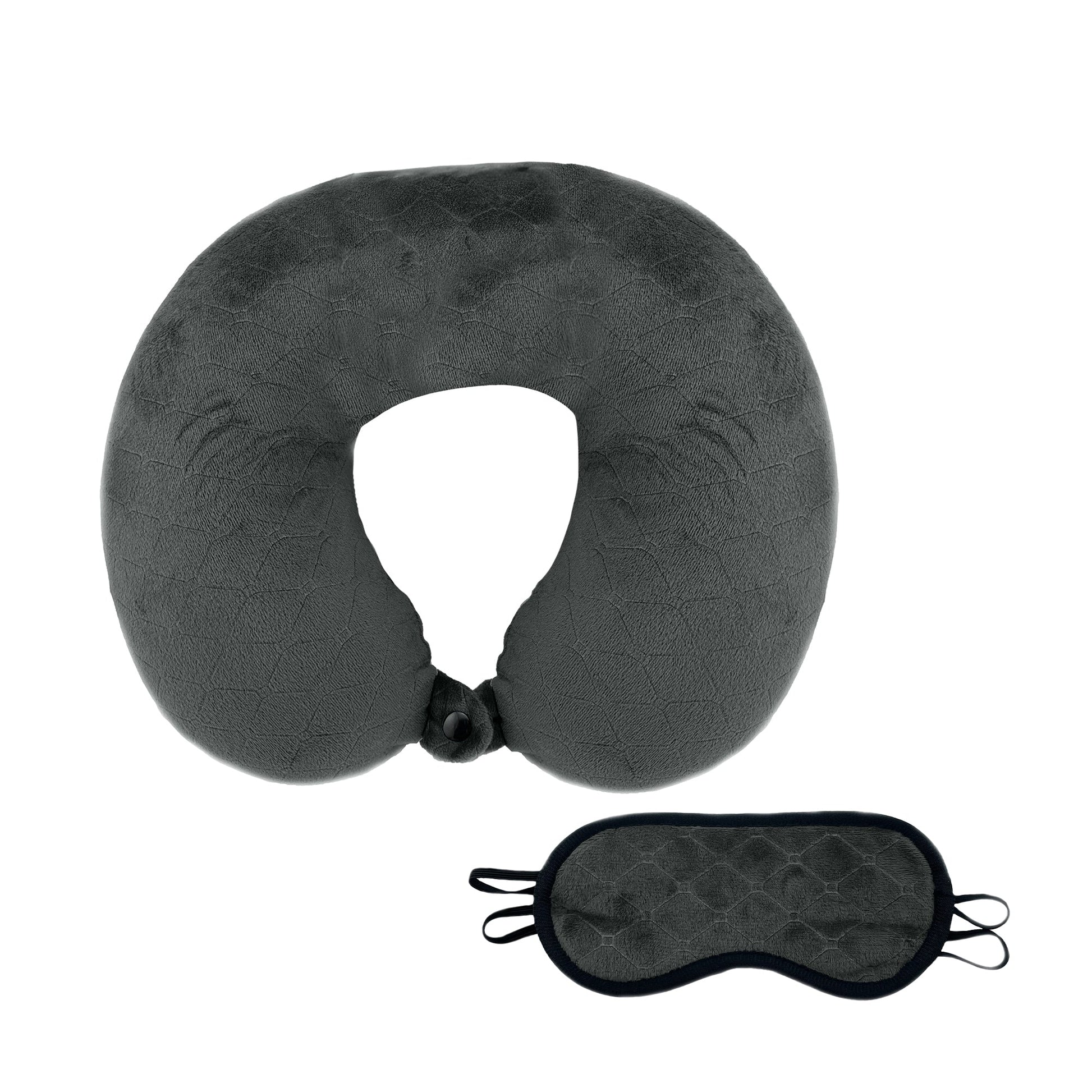 Memory Foam Travel Pillow with Sleep Mask-4