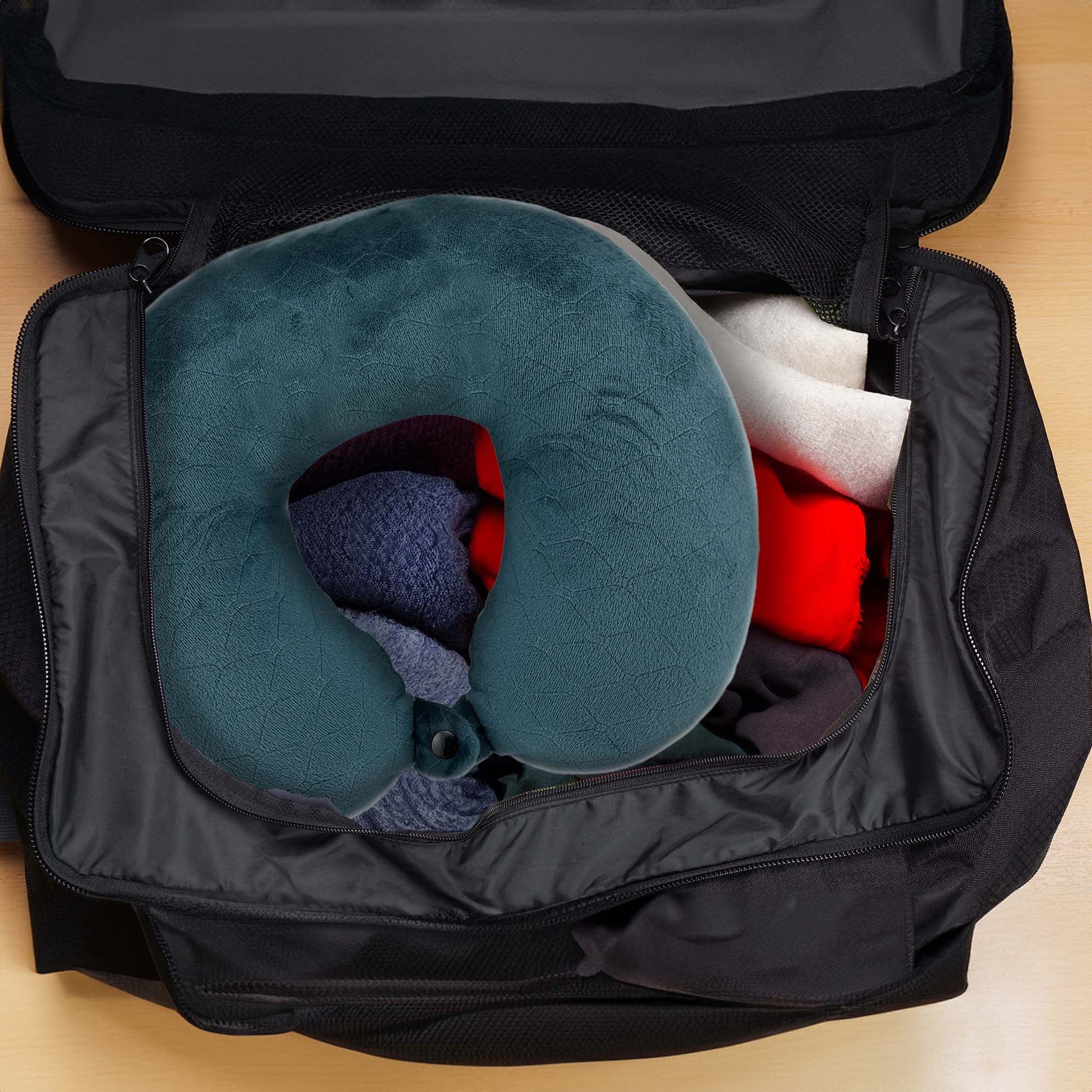3 Memory Foam Travel Pillows with Sleep Masks by Pursonic-2