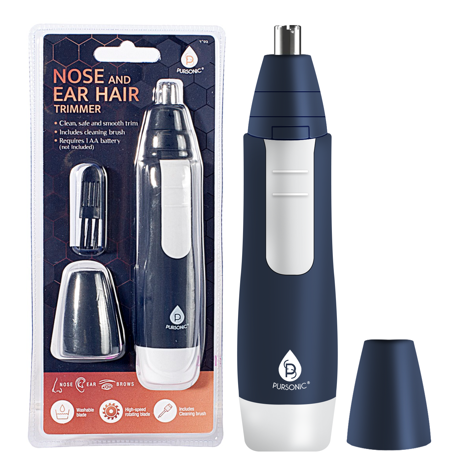 Full-Range Men's Grooming: 4-Piece Beard Care Set, Beard and Body Trimmer, Nose Trimmer, & Assorted Face and Body Wipes-3