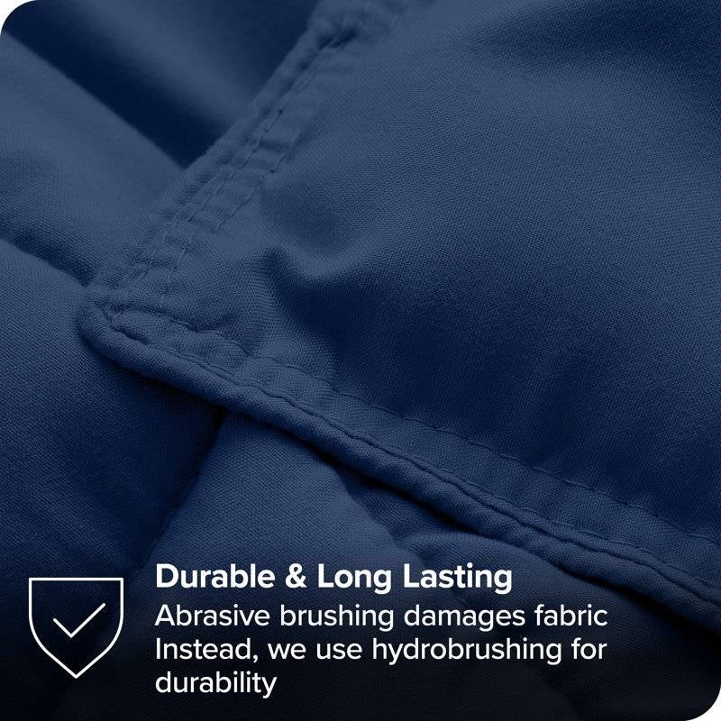 Full/Double size Super Soft Down Alternative Comforter Set in Navy Blue-4