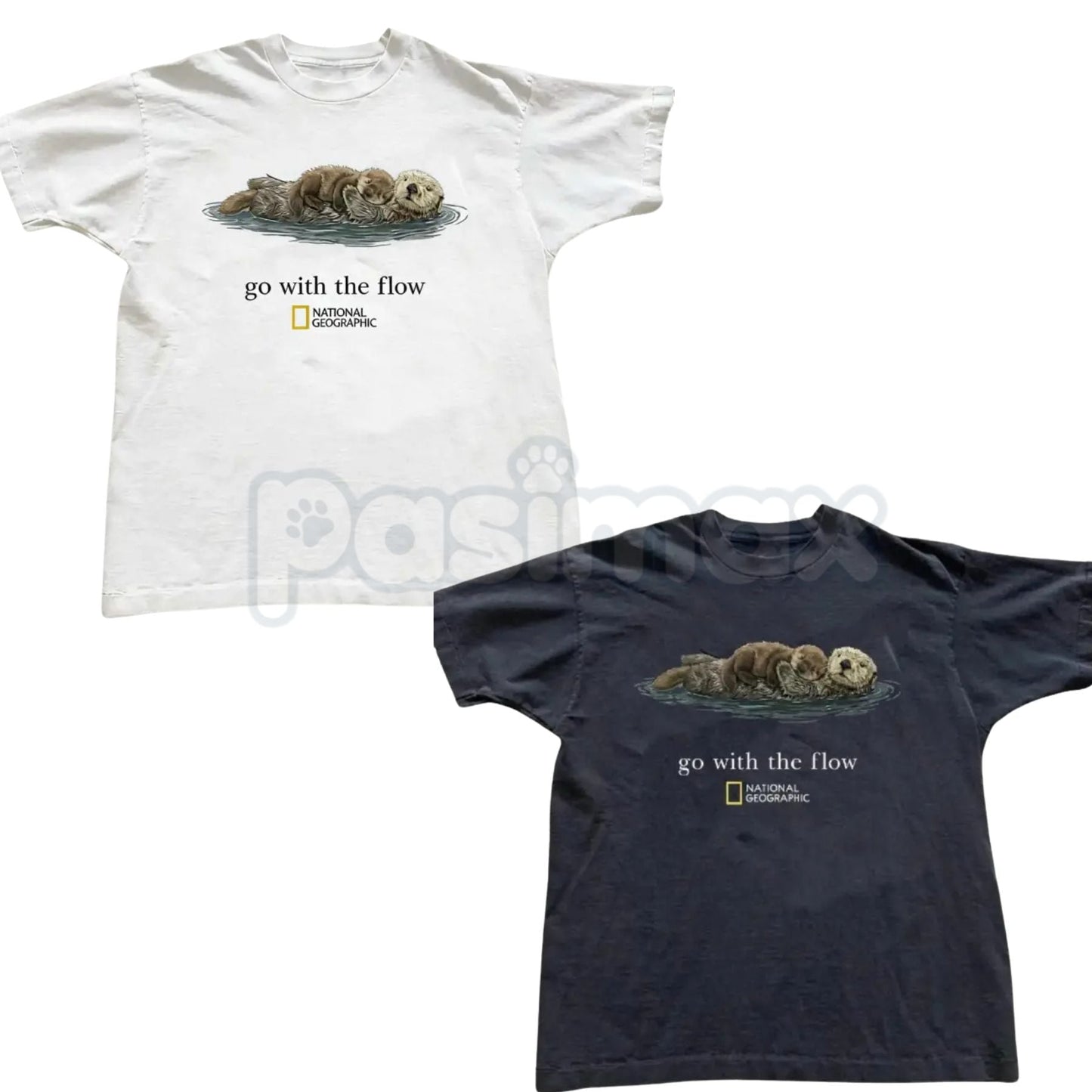 National Geographic "Go with the Flow" T-Shirt - Official Style Nature Exploration Graphic Tee, Premium 100% Cotton Adventure Gift Top, Inspirational Outdoorsy Unisex Shirt, National Geographic Explorer Fan Apparel, Soft Lived-In Earthy Fashion