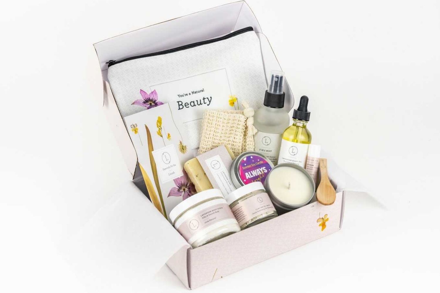 A Mother’s Day Ultimate Relaxation Spa Gift Box – All-Natural Lavender Retreat with Personalized Lid-3