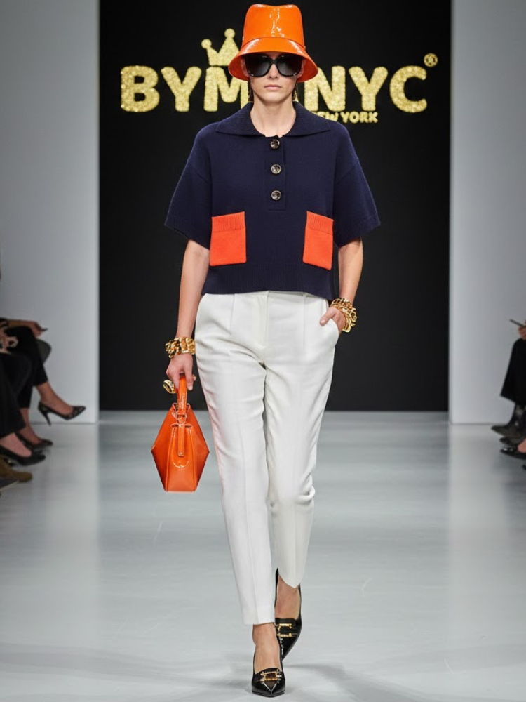 Navy Contrast Polo • TRIBECA New Collection BYMANYC ® New York-0