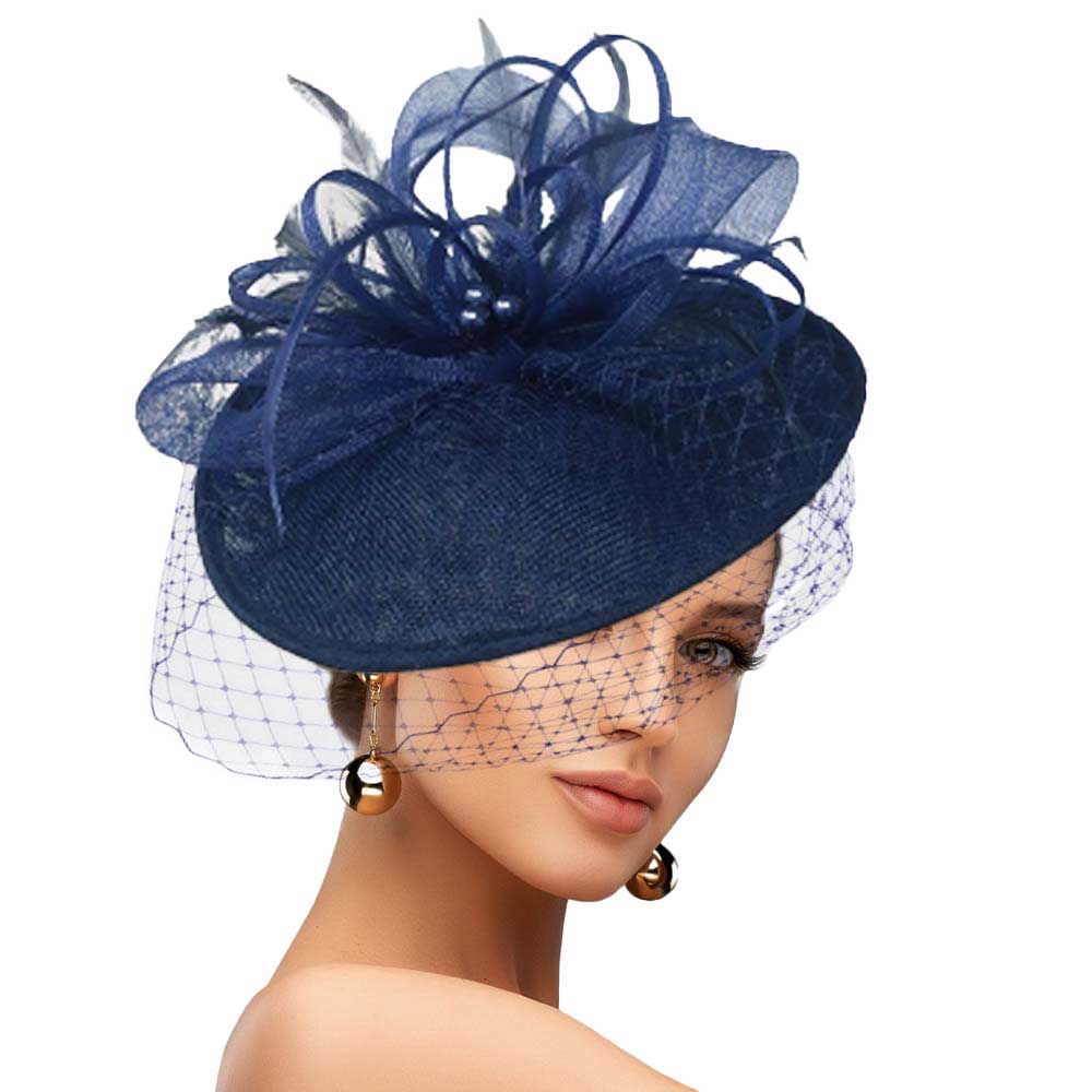 Feather Mesh Fascinator Headband