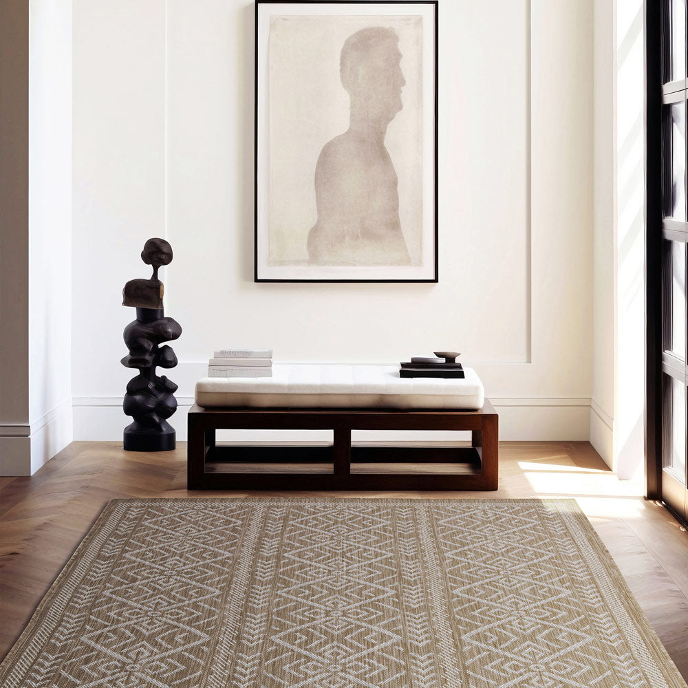Brisk Beige Machine Woven Rug-2