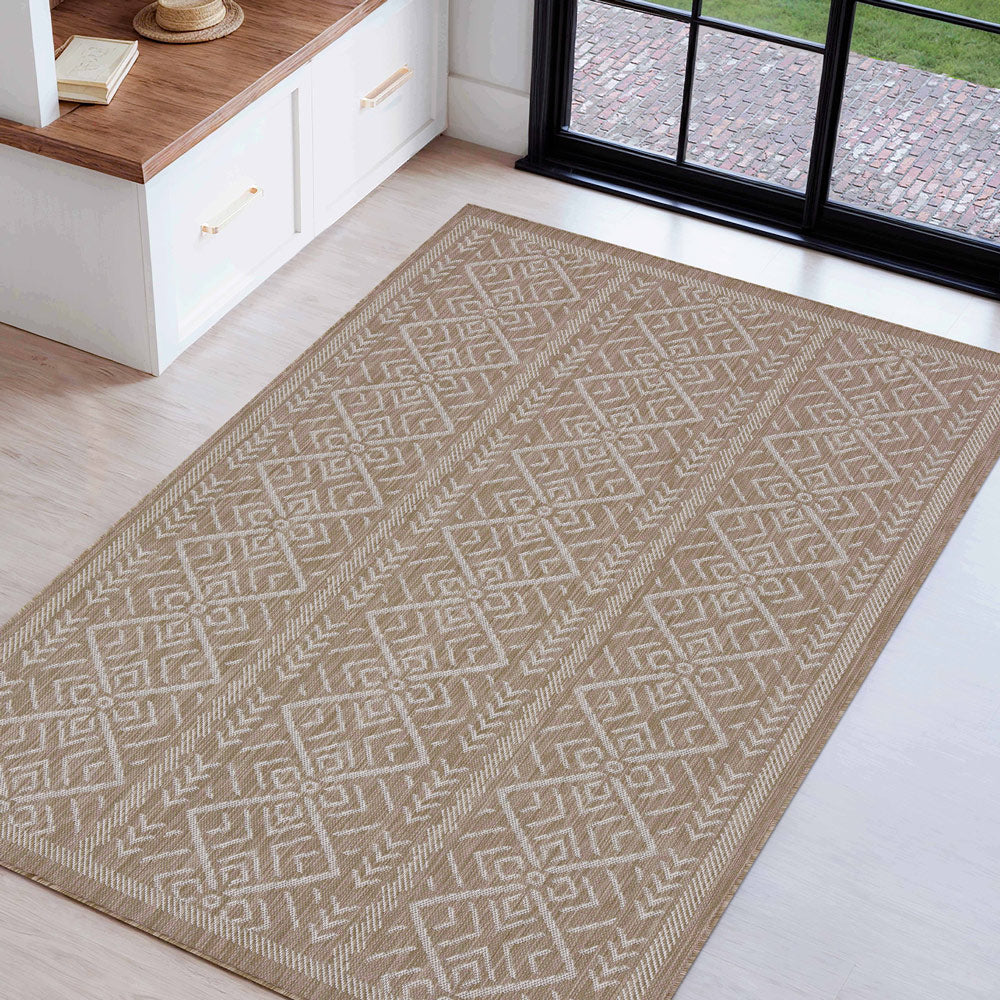 Brisk Beige Machine Woven Rug-3