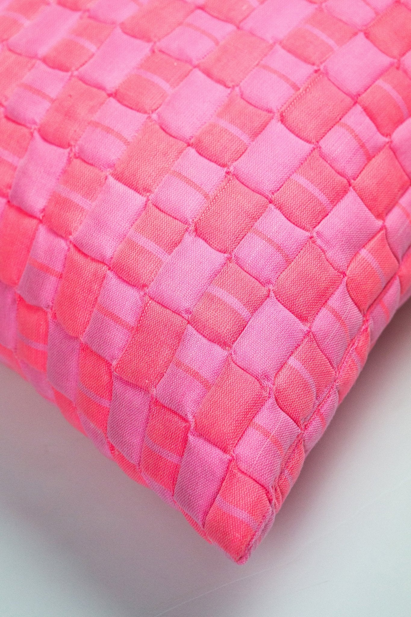 Backordered: Sujani Quilted Pillow - Neon Pink