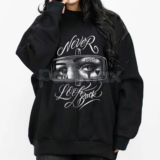 Never and Look Art Chicano Hoodie | Lowrider Cholo Gangster Streetwear | Men's Cotton Fabric