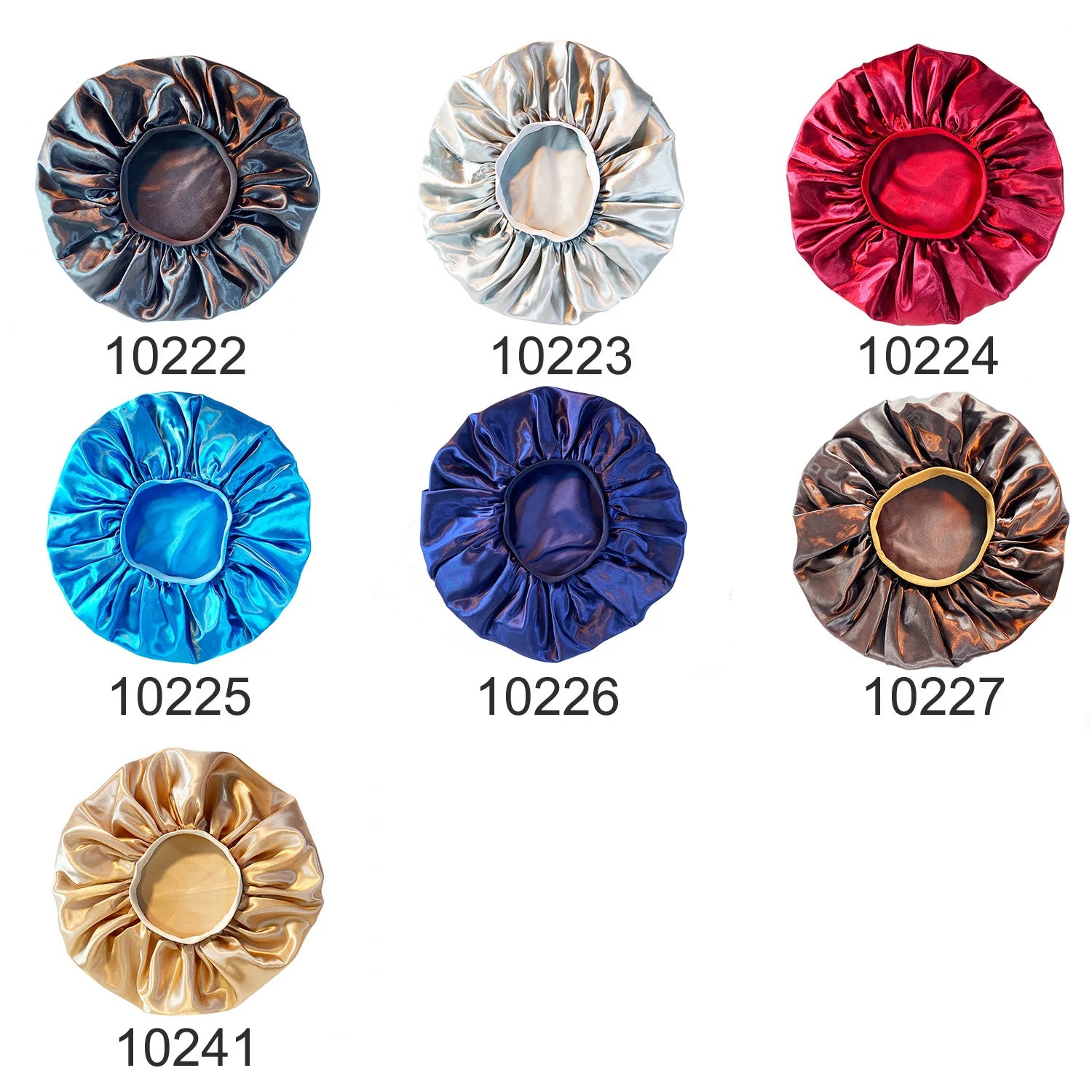 Set of colorful fabric drawstrings with numbers below each, on a white background.