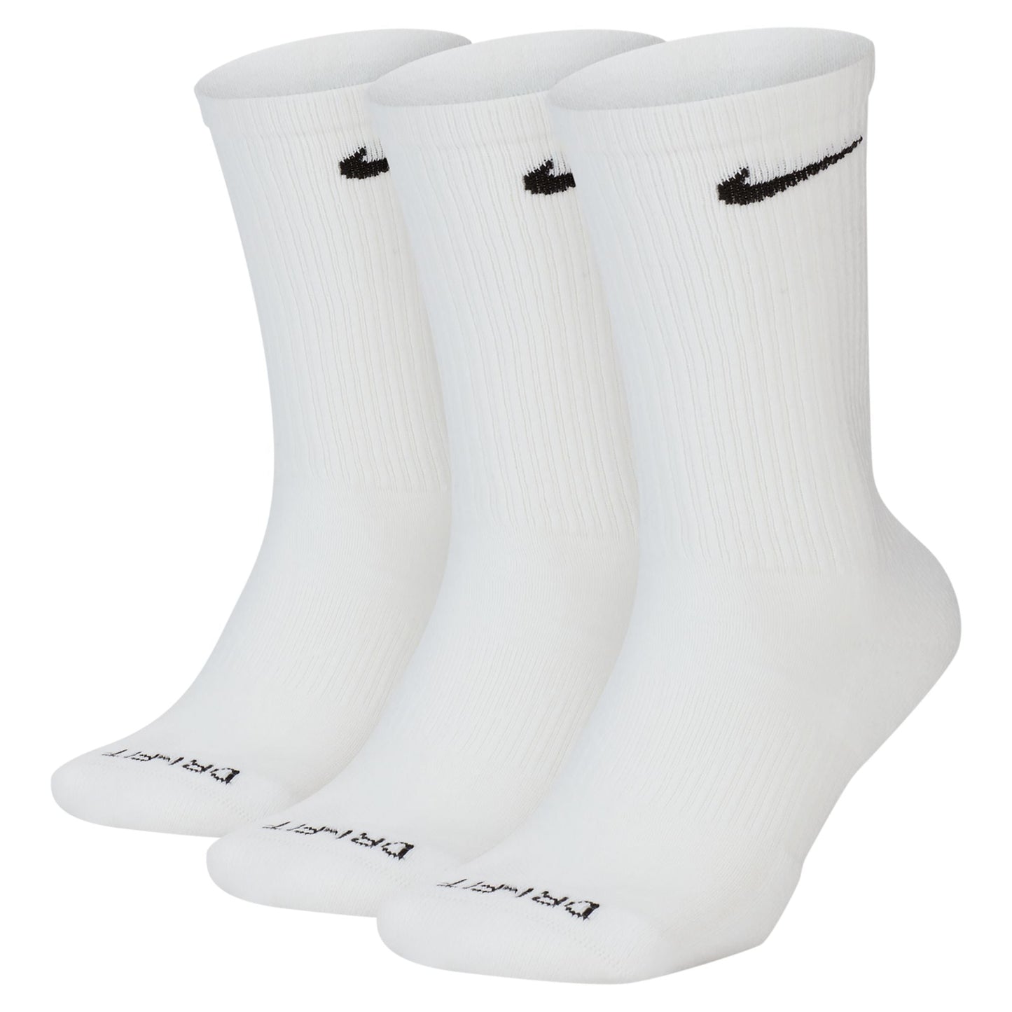 Nike Adult 3-Pack Everyday Plus Cushioned Socks - White