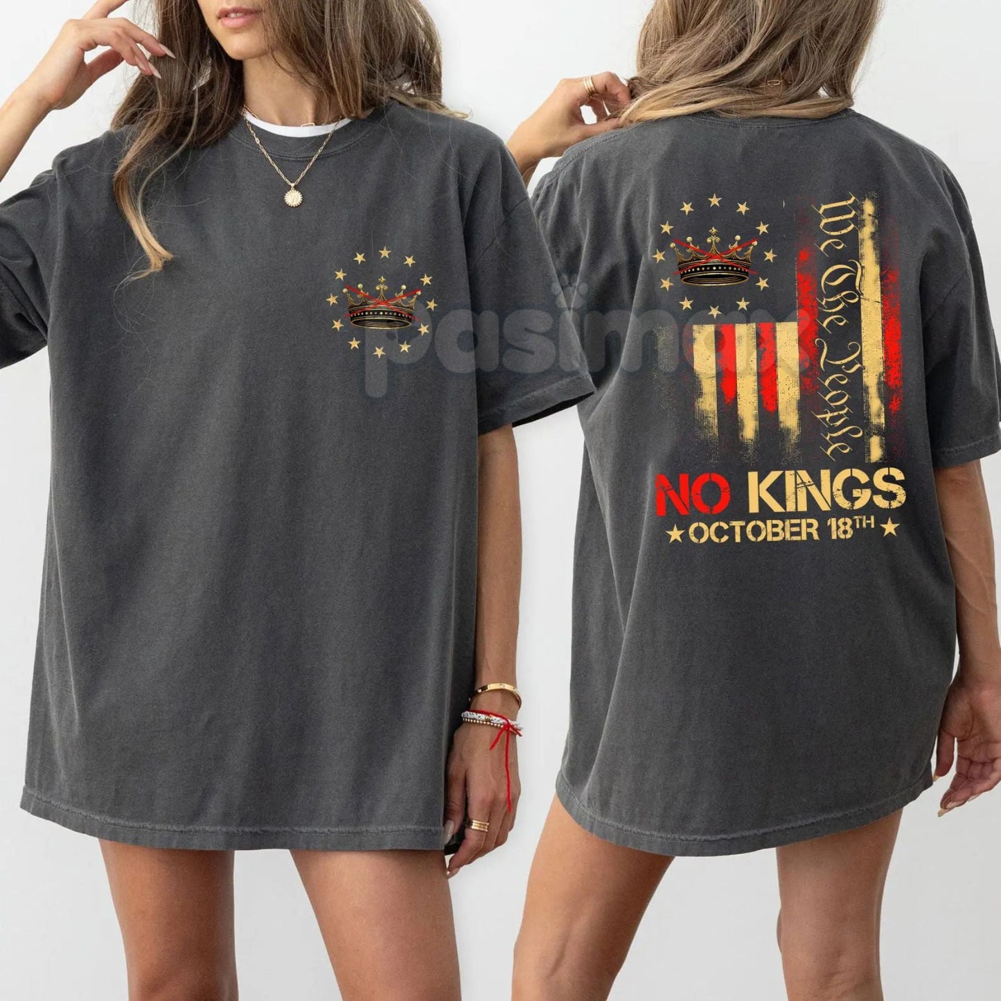 'No Kings in America We The People' Shirt – Patriotic Comfort Colors® Tee, Constitutional Freedom Apparel