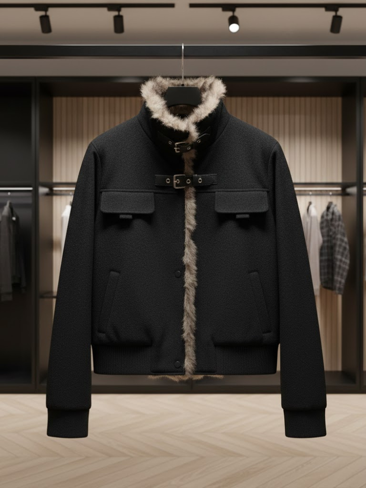 Nordic-Chic Shearling Bomber • MADISON New Collection BYMANYC ® New York-1