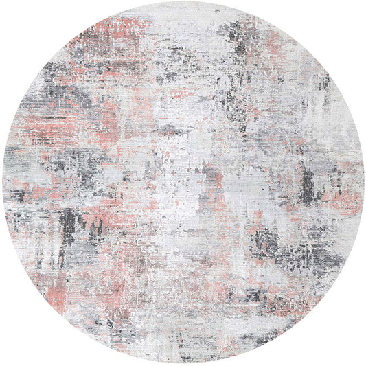 Abstract Celine in Multicolor: Round Rug-0
