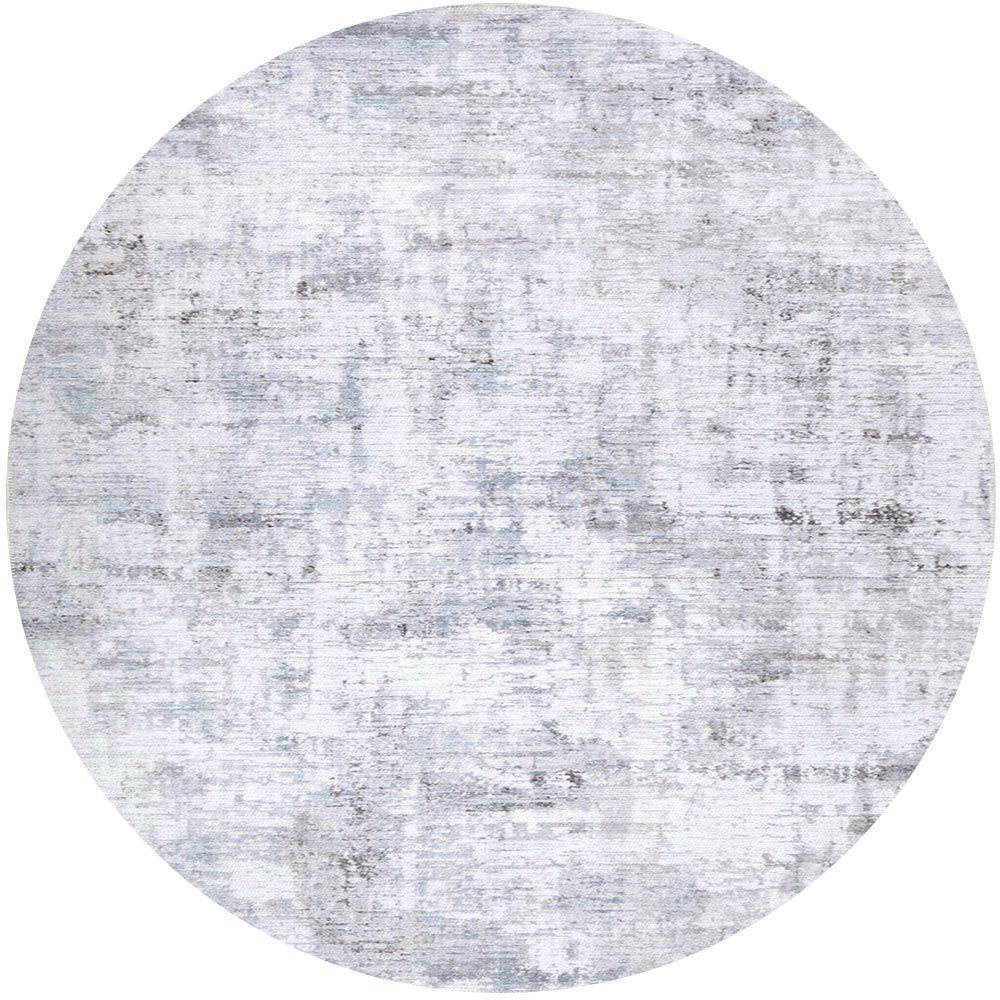 Abstract Evalina in Grey : Round Rug-0