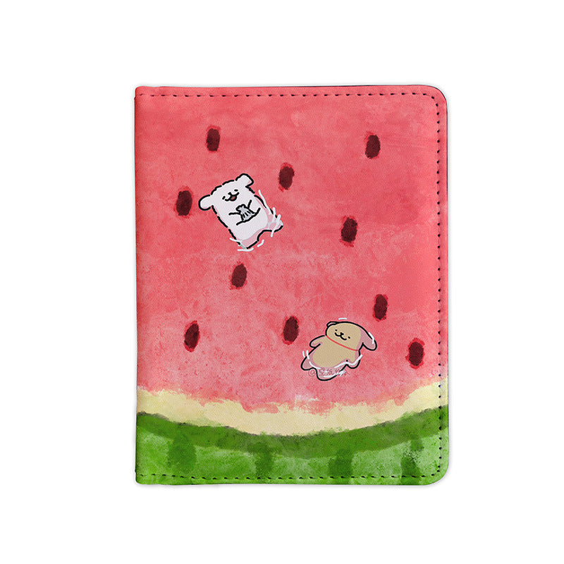 Line Dog Spring Travel Passport Holder Document Case Protective Cover Multi-Function Card Holder for International Travel Portable Organizer Ticket Storage