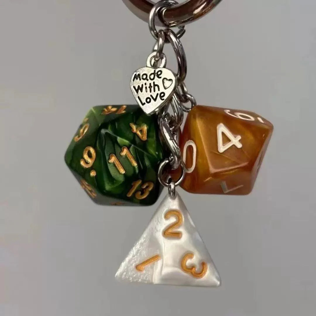 Motorcycle Super Lucky Dice Keychain