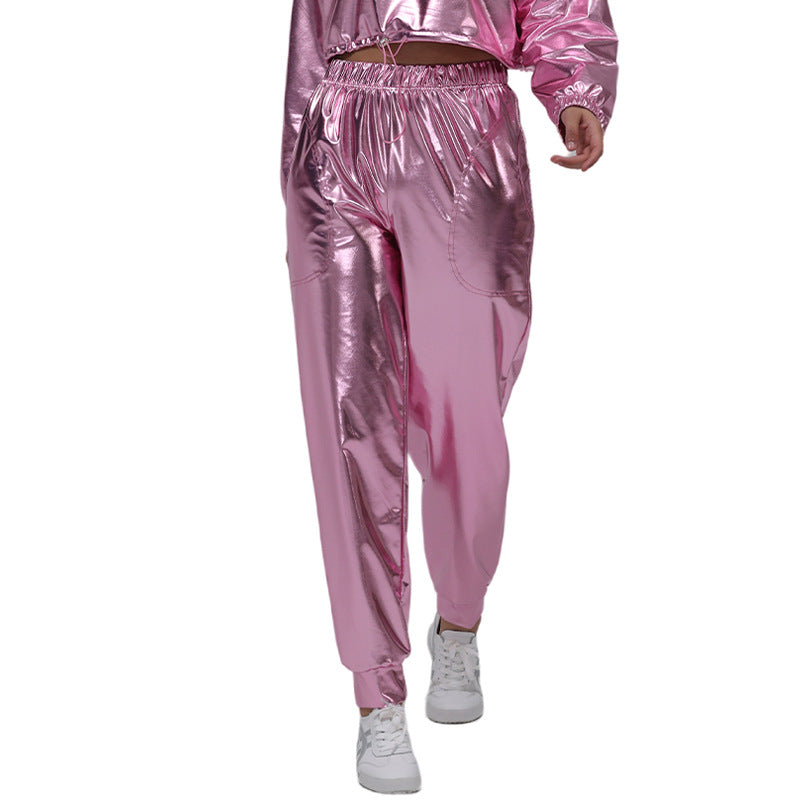 Performance Costumes Casual Pants Multi Color Elastic Waist Ankle Tied Pants