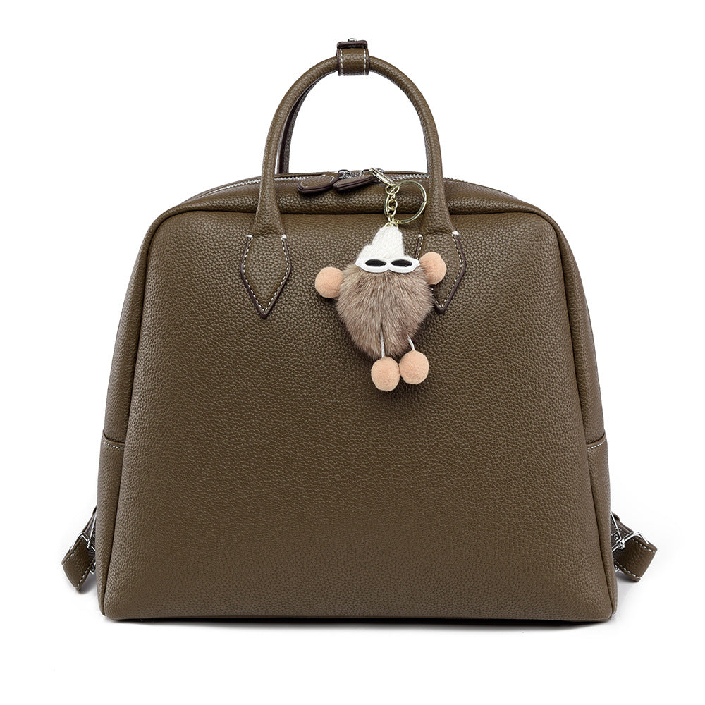 Backpack Simple Briefcase Large Capacity Office Backpack Casual Texture Handbags Women
