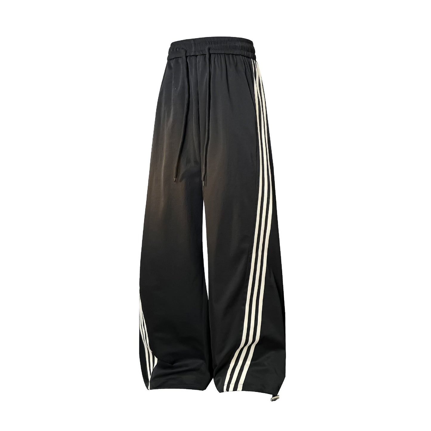 Unisex Striped Trim Wide Leg Sweatpants
