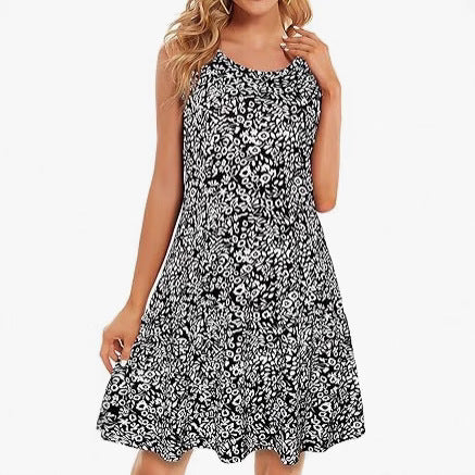 Casual Women's Digital Printed Beach Dress