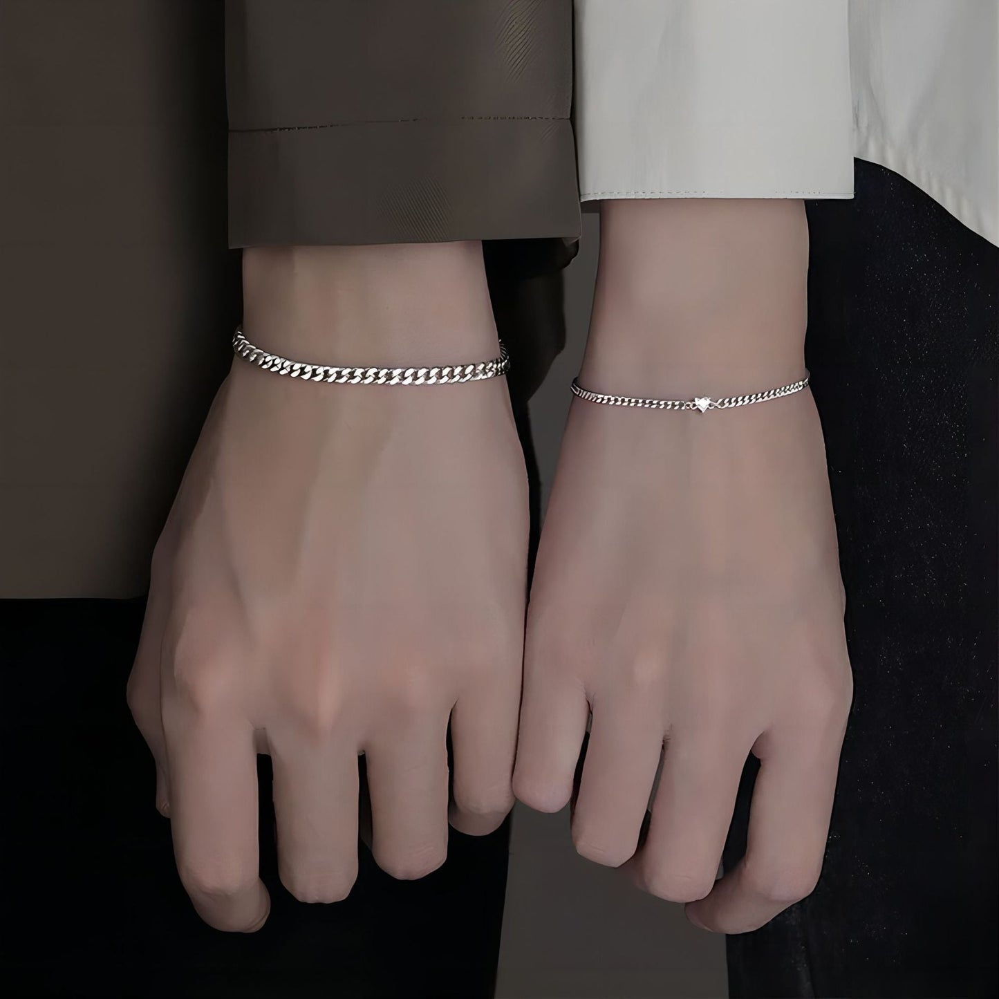 Design High-grade Suit Stainless Steel Couple Bracelet
