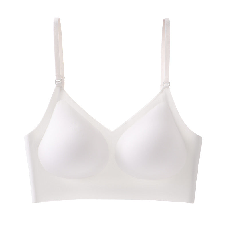 Summer French Seamless Bare Back Underwear Women Thin U Shaped Beauty Back Halter Invisible Multiple Wear Comfortable Bra