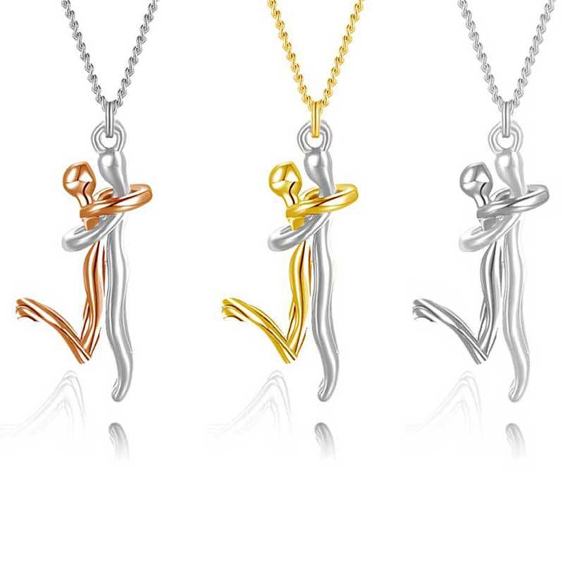 Jewelry Couple Female Personality Hug Gold Necklaces