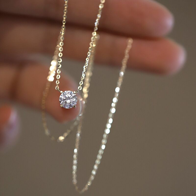 Women's Super Flash Temperament Entry Lux Clavicle Chain Necklaces