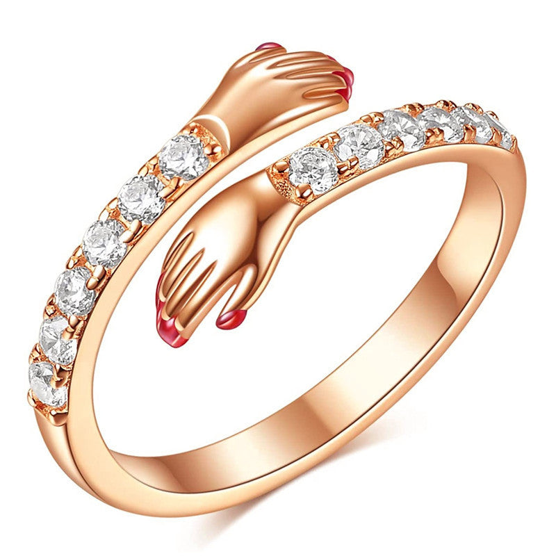 Jewelry Couple Female Personality Hug Gold Necklaces