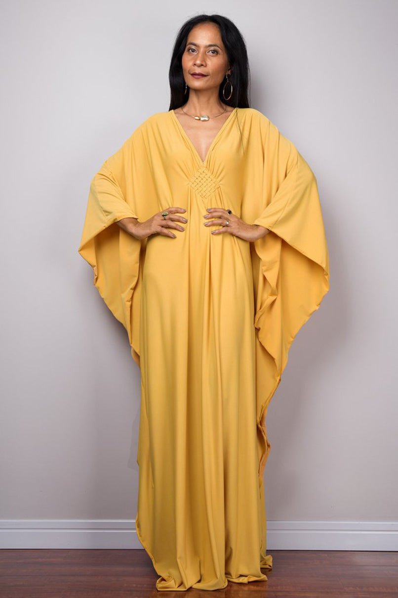 Center-Knit Beach Dress ¨C Loose Vacation Robe, Bikini Sun Protection Cover-Up for Women