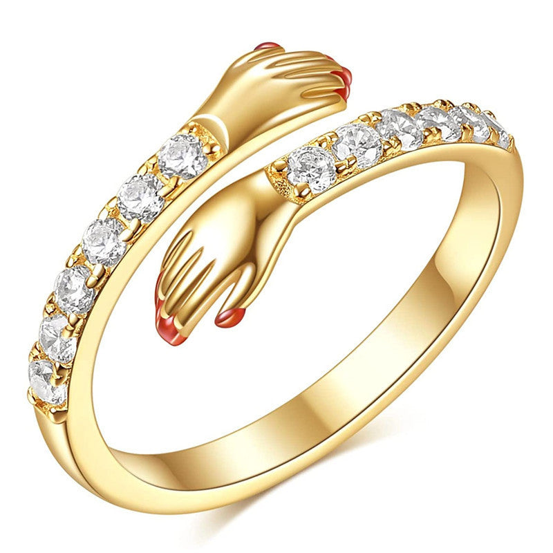 Jewelry Couple Female Personality Hug Gold Necklaces