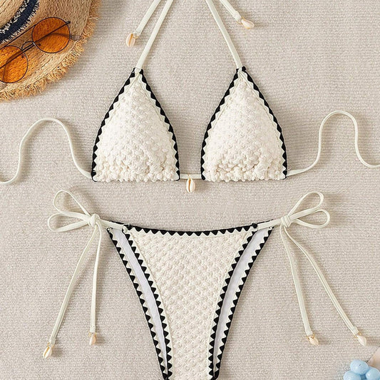 Style Printed Two Piece Lingerie Floral Swimsuit Sexy Split Bikini Set