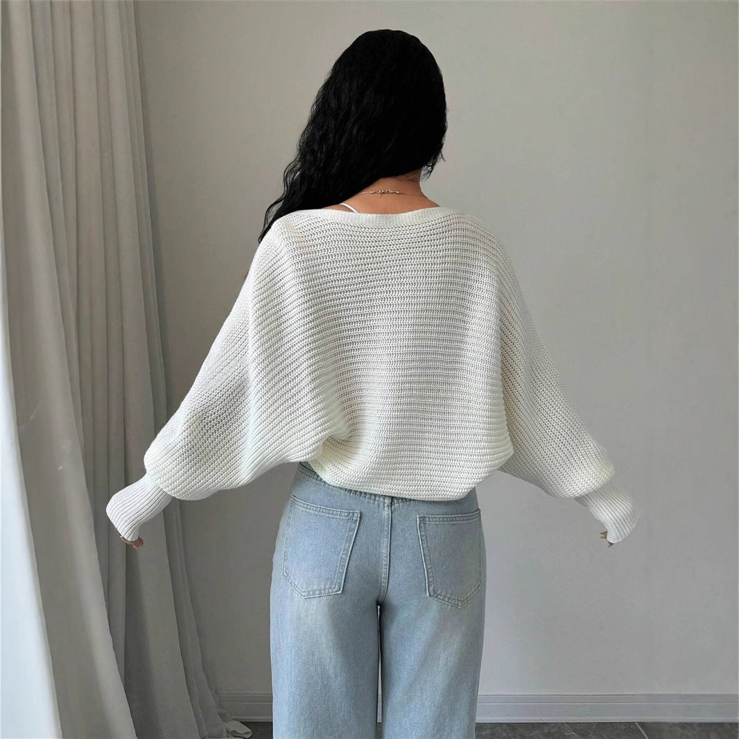 Loose All Match Knitted Cardigan Short Sweater Inverness