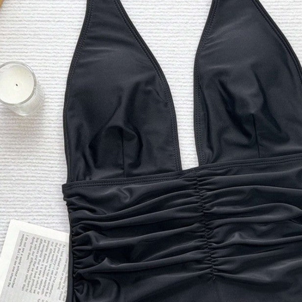 Black One-Piece Bikini Swimsuit