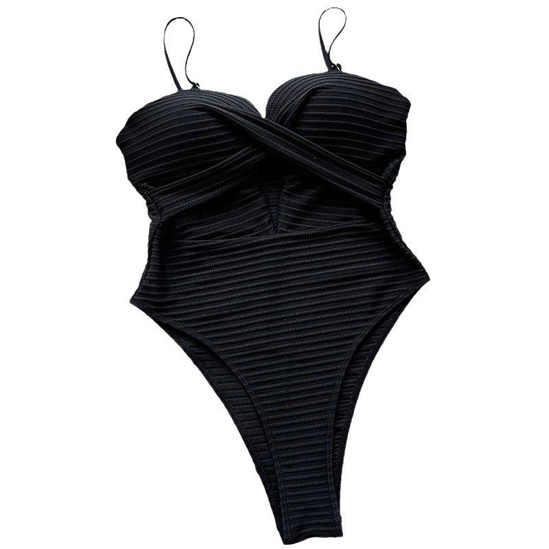 Swimsuit Women Suspender Conservatively Thin Flab Hiding Bikini High Sense Seaside Vacation Spring Swimsuit