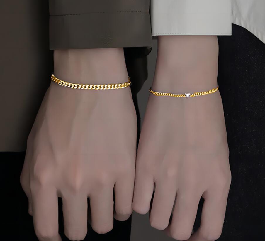 Design High-grade Suit Stainless Steel Couple Bracelet