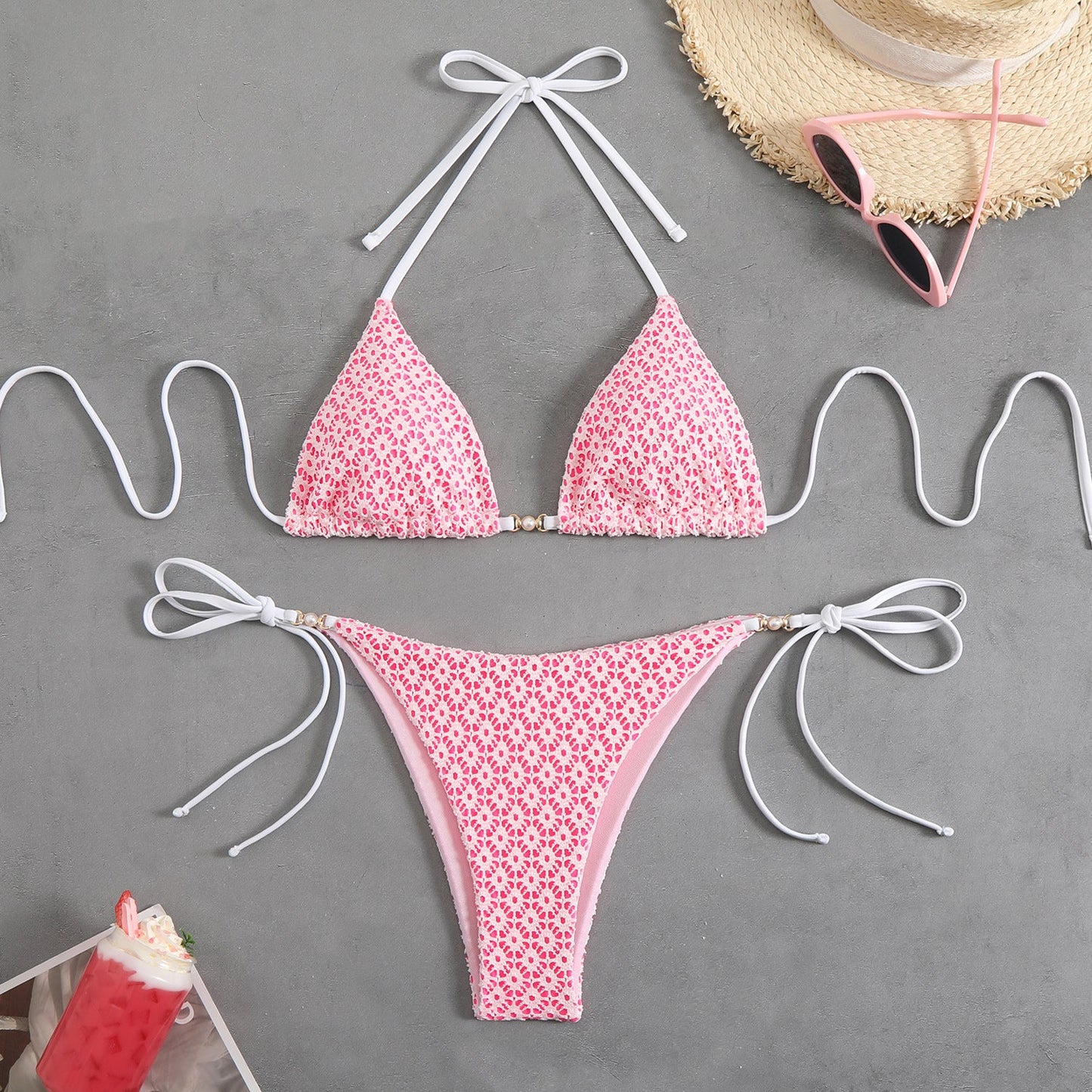 Bikini Sexy Lace up Swimsuit Women High Grade Split Swimsuit
