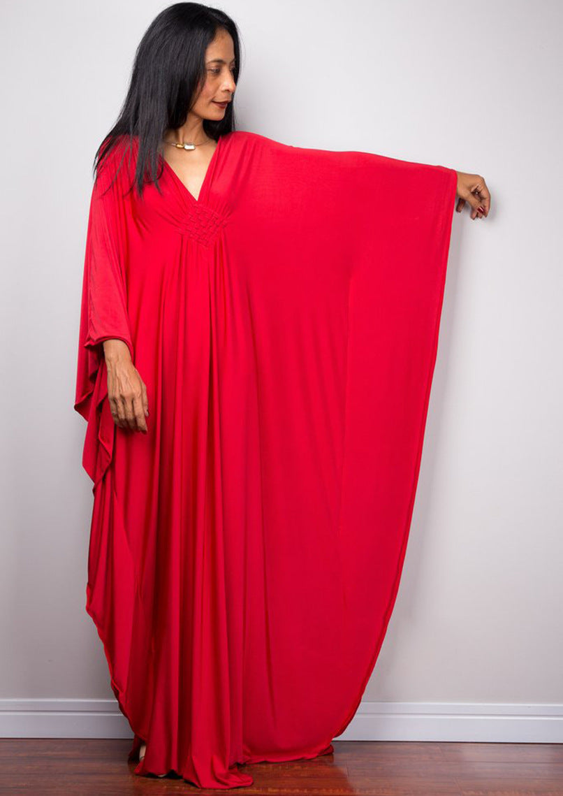 Center-Knit Beach Dress ¨C Loose Vacation Robe, Bikini Sun Protection Cover-Up for Women