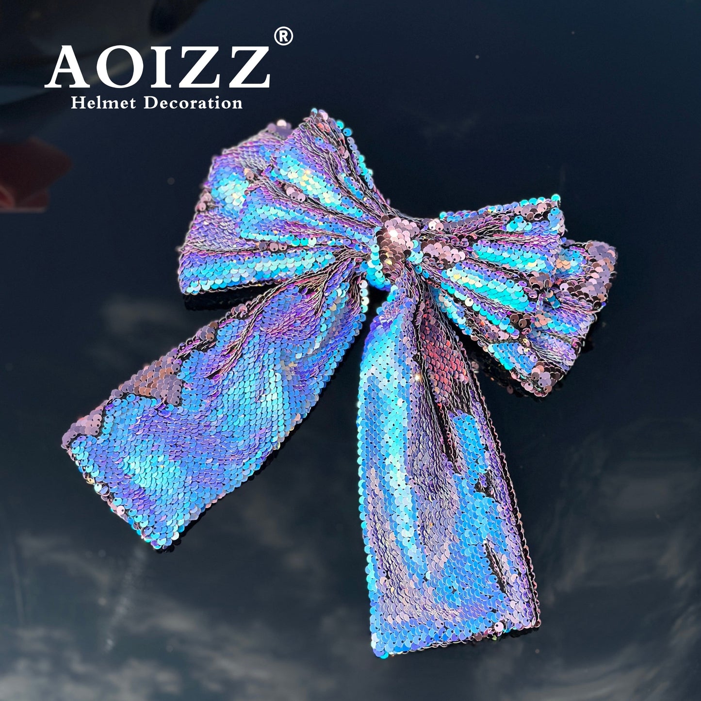 AOIZZ™ Handcrafted Helmet Flip-Color Bow