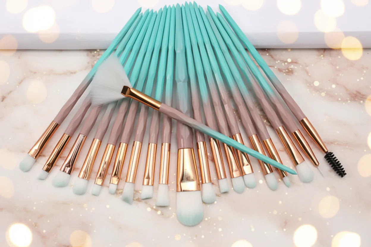 Diamond Handle 20-Piece Eye Brush Set