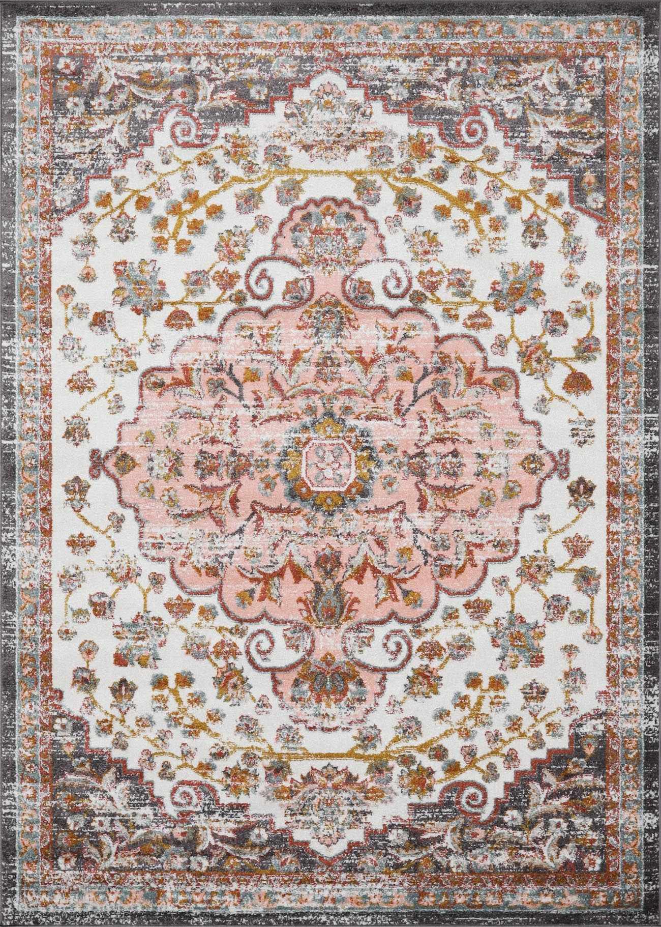 Oark Floral Medallion Area Rug-1