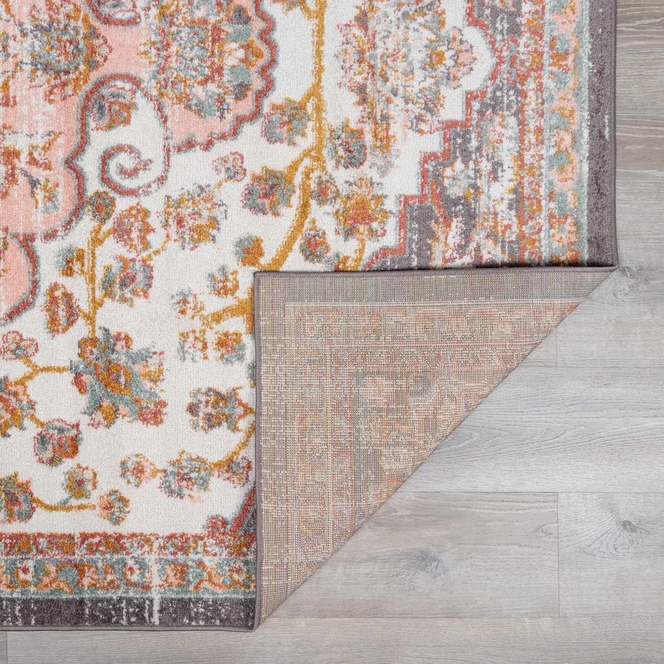 Oark Floral Medallion Area Rug-3