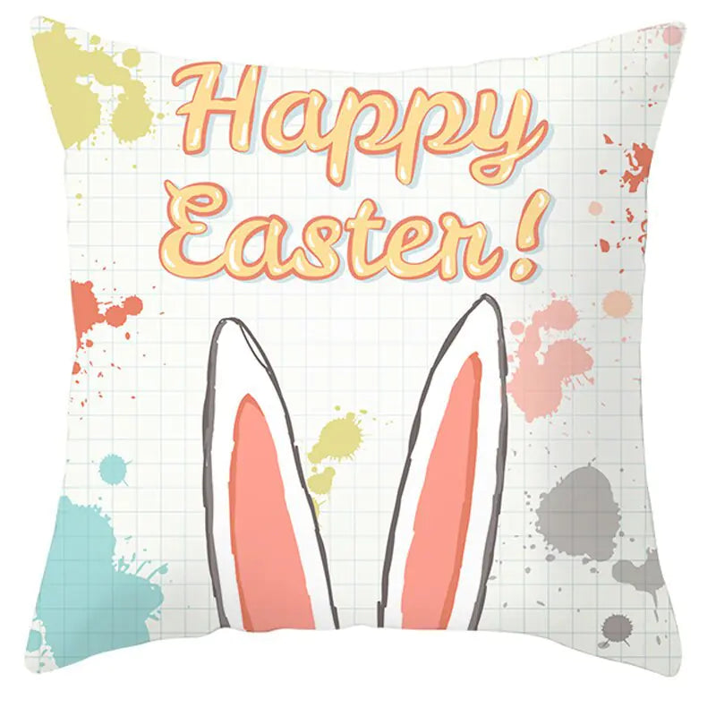 Easter Short Plush Pillowcase Cushion 18x18 inches