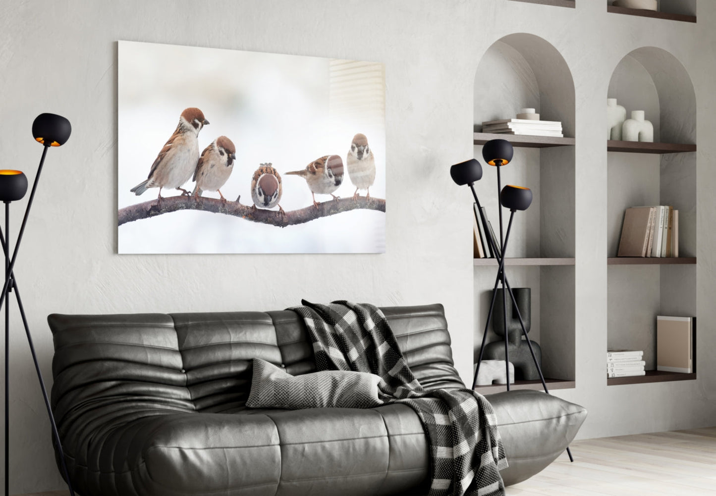 Birds Glass Wall Art-3